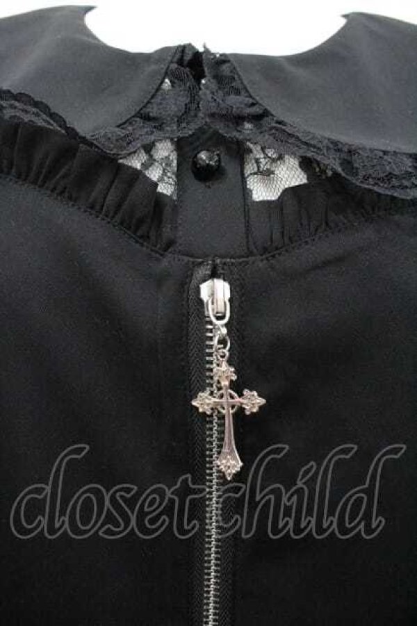 画像4: MA*RS / デコルテレースオフショルブラウス  黒 I-26-01-15-014-EL-BL-SA-ZI (4)