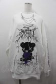 画像1: Amilige / Bear who lost loveプリントスウェット  白Ｘ黒Ｘ紫Ｘシルバー I-26-01-15-015-PU-TO-SA-ZI (1)