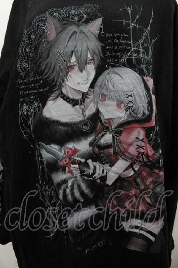 画像3: Amilige / Dreaming DollプリントロングTシャツ  黒 I-26-01-15-016-PU-TO-SA-ZI (3)