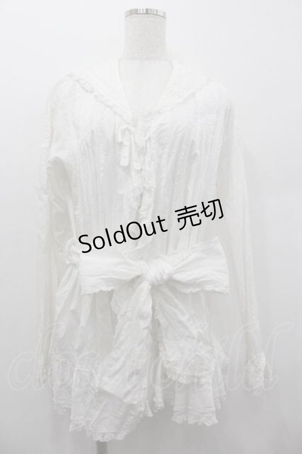 画像1: WONDERFUL WORLD / セーラーオーバーブラウス  ホワイト I-26-01-15-018-LO-BL-SA-ZI (1)