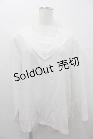 画像: KANEKO ISAO / セーラー衿ブラウス  白 I-26-01-15-019-EL-BL-SA-ZI