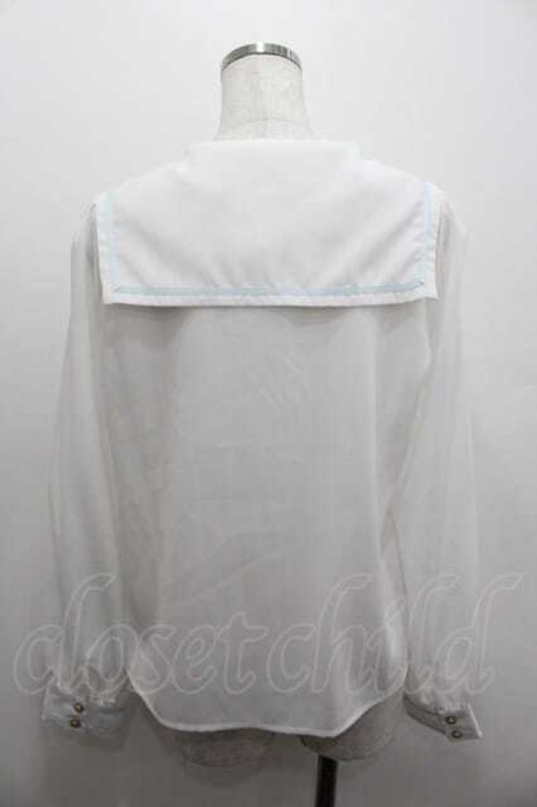 画像3: Amavel / Fantasy Schoolセーラーブラウス F 白×サックス I-26-01-15-002-CA-BL-TE-ZI (3)