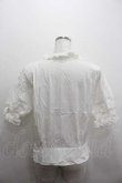 画像2: WONDERFUL WORLD / ピンタックフリル半袖ブラウス  白 I-26-01-15-020-LO-BL-SA-ZI (2)