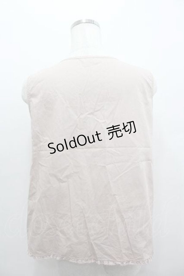 画像2: WONDERFUL WORLD / フロントピンタックリボンノースリーブブラウス  ピンク I-26-01-15-022-LO-BL-SA-ZI (2)