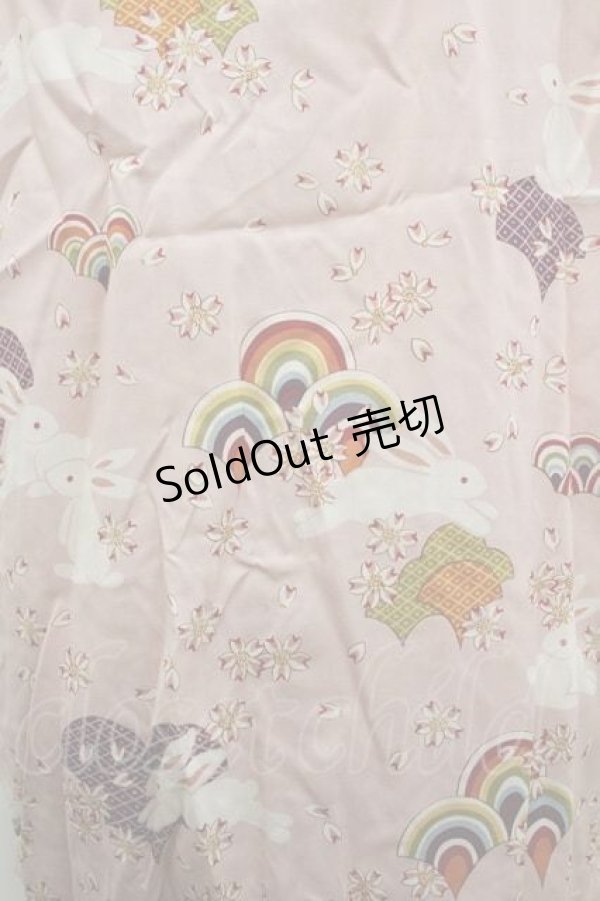 画像3: PINK HOUSE / 桜扇うさぎ柄開襟シャツ L ピンク I-26-01-15-025-LO-BL-SA-ZI (3)