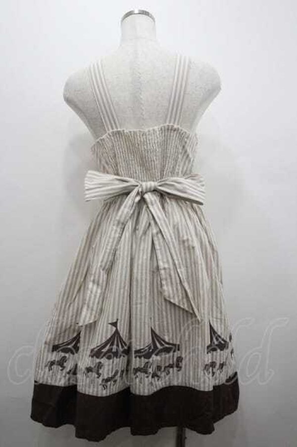 画像3: Fi.n.t / カルーセルストライプジャンパースカート  ブラウン I-26-01-15-029-CA-OP-SA-ZI (3)