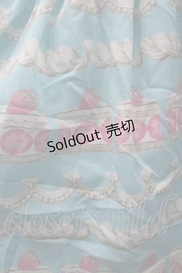 画像2: Emily Temple cute / ケーキ＆クリームノースリーブワンピース  サックス I-26-01-15-032-ET-OP-SA-ZI (2)