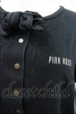 画像3: PINK HOUSE / ロゴプリントスナップボタンカーディガン  黒Ｘ白 I-26-01-18-037-LO-TO-SA-ZI (3)