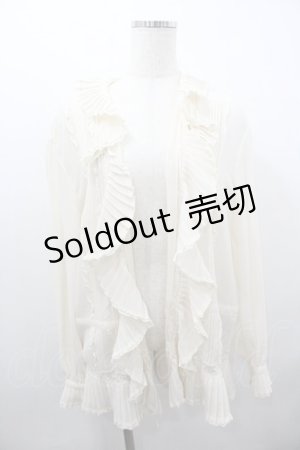 画像: INGEBORG / プリーツフリルオーバーブラウス  キナリ I-26-01-18-006-LO-BL-SA-ZI