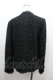 画像2: PINK HOUSE / リボン付きツイードジャケット  ブラック I-26-01-18-044-LO-JA-SA-ZI (2)