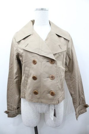 画像: Toi et Bonbon / ショートトレンチ風ダブルジャケット  ベージュ I-26-01-18-045-LO-JA-SA-ZI