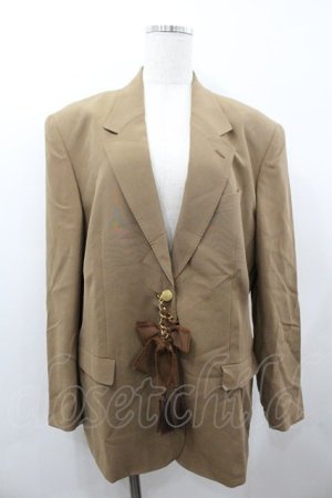 画像: KANEKO ISAO / リボンチェーン付きジャケット  ベージュ I-26-01-18-047-EL-JA-SA-ZI