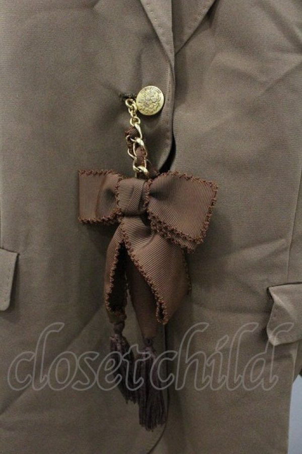 画像3: KANEKO ISAO / リボンチェーン付きジャケット  ベージュ I-26-01-18-047-EL-JA-SA-ZI (3)