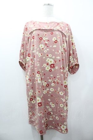 画像: PINK HOUSE / 胸元切り替え花柄五分袖ワンピース  ピンク I-26-01-18-055-LO-OP-SA-ZI