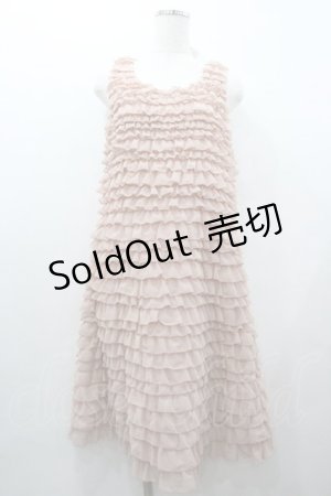 画像: PINK HOUSE / ドットピコフリルノースリーブワンピース  ピンク I-26-01-18-056-LO-OP-SA-ZS