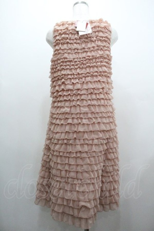 画像2: PINK HOUSE / ドットピコフリルノースリーブワンピース  ピンク I-26-01-18-056-LO-OP-SA-ZI (2)