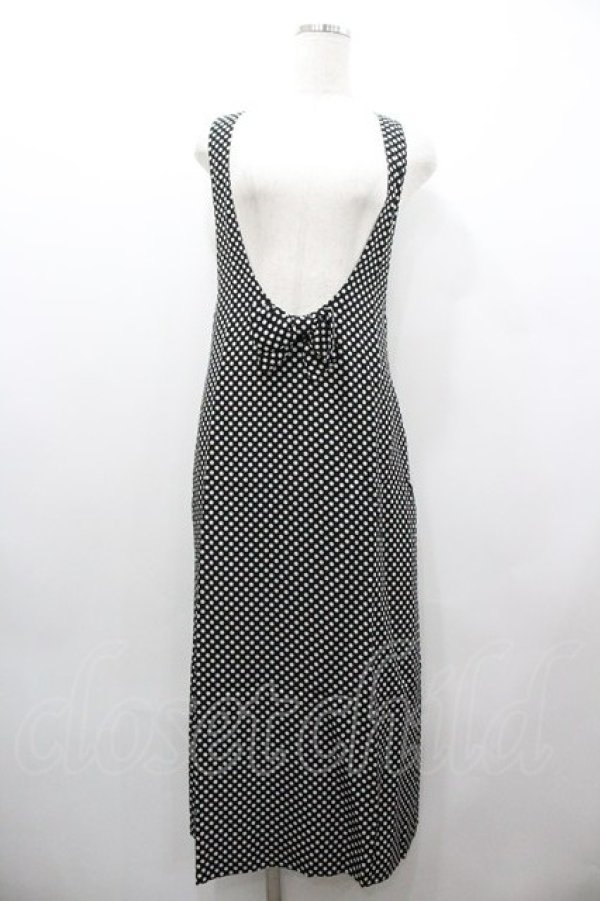 画像1: PINK HOUSE / リボンドットジャンパースカート  黒Ｘ白 I-26-01-18-058-LO-OP-SA-ZI (1)