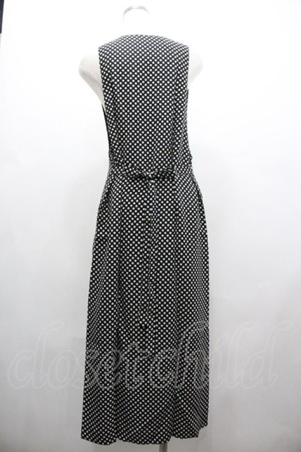 画像2: PINK HOUSE / リボンドットジャンパースカート  黒Ｘ白 I-26-01-18-058-LO-OP-SA-ZI (2)