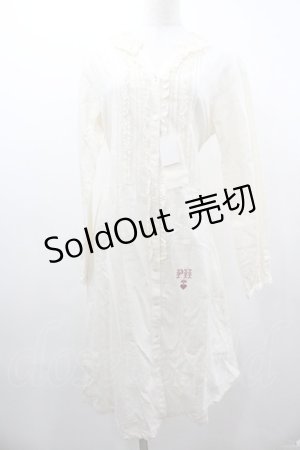 画像: PINK HOUSE / フリルロングシャツワンピース  キナリ I-26-01-18-063-LO-OP-SA-ZS