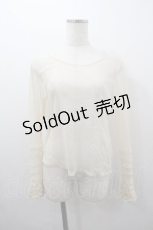 画像: PINK HOUSE / チュール袖フリルトップス  キナリ I-26-01-18-010-LO-TO-SA-ZI