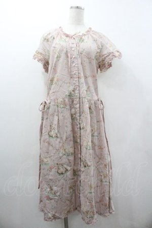 画像: PINK HOUSE / ひつじプリントミディワンピース  ピンク I-26-01-18-067-LO-OP-SA-ZI