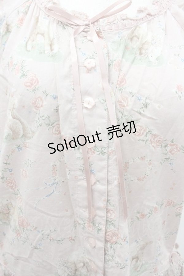 画像3: PINK HOUSE / ひつじプリントミディワンピース  ピンク I-26-01-18-067-LO-OP-SA-ZS (3)