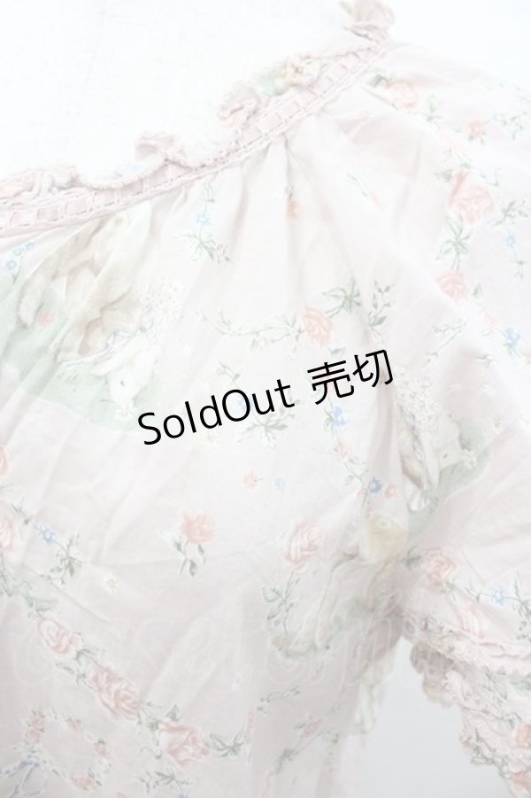 画像4: PINK HOUSE / ひつじプリントミディワンピース  ピンク I-26-01-18-067-LO-OP-SA-ZS (4)