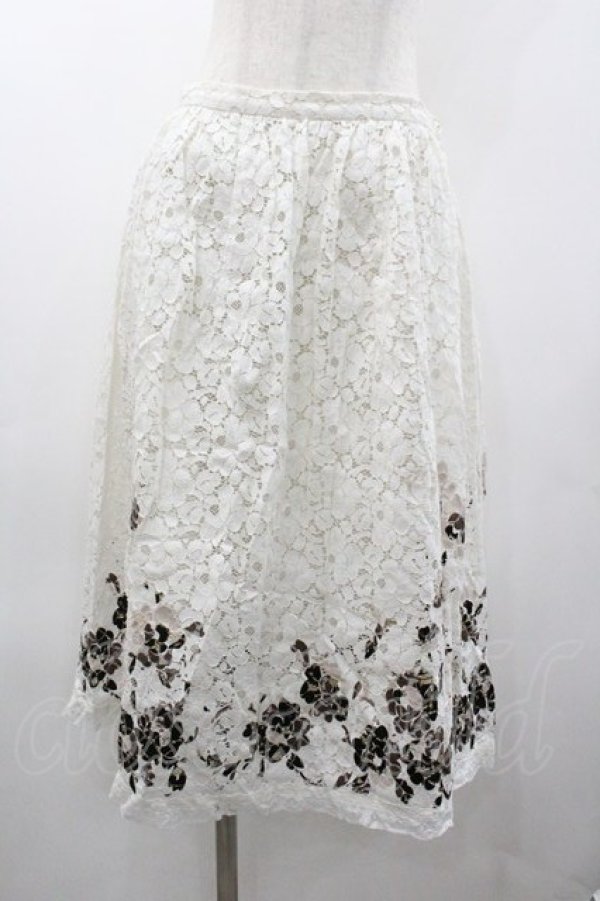 画像1: INGEBORG / セットアップスカート  レースフラワー I-26-01-18-071-LO-SK-SA-ZI (1)