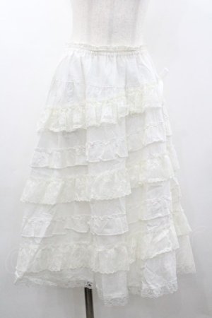 画像: PINK HOUSE / フリルレーススカート  白 I-26-01-18-076-LO-SK-SA-ZI