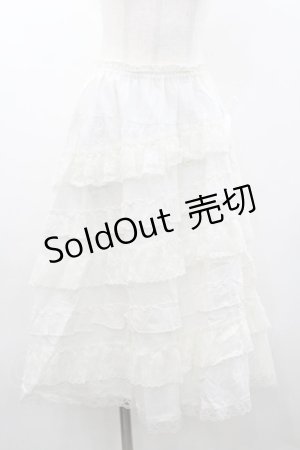 画像: PINK HOUSE / フリルレーススカート  白 I-26-01-18-076-LO-SK-SA-ZS