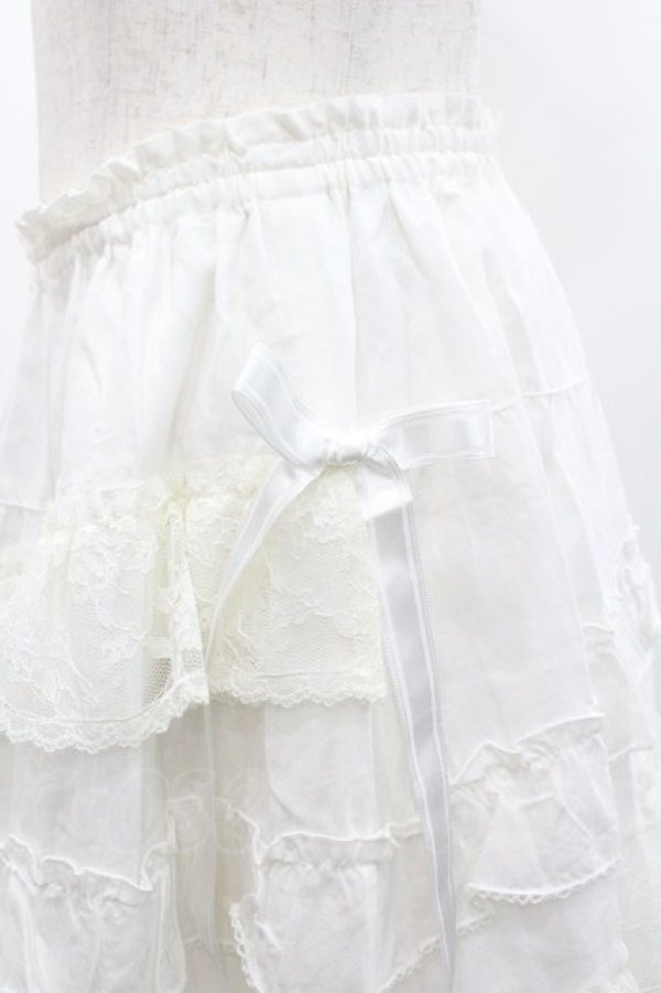 画像3: PINK HOUSE / フリルレーススカート  白 I-26-01-18-076-LO-SK-SA-ZI (3)