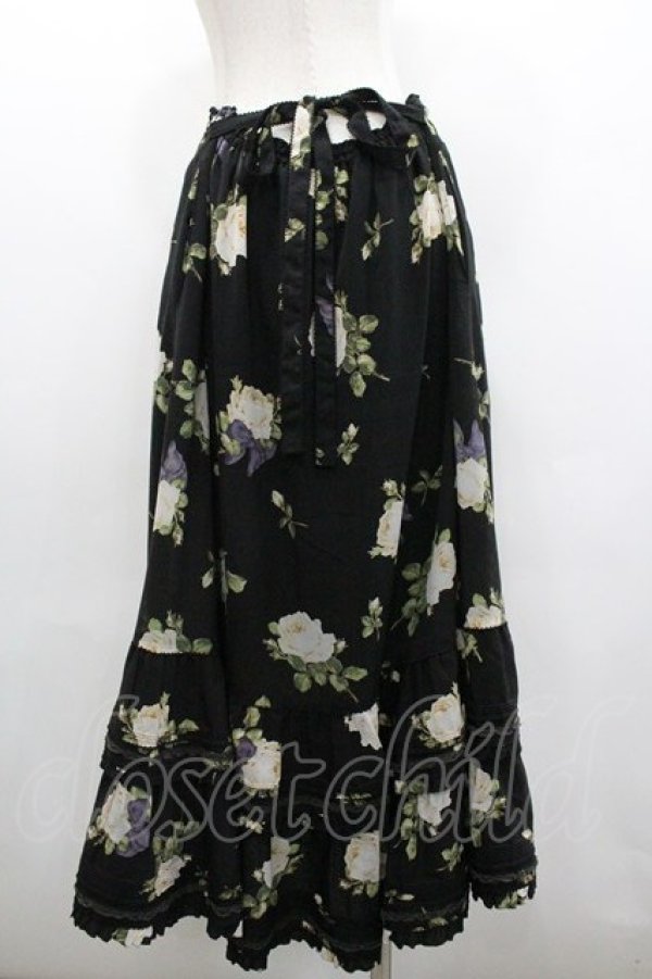 画像2: PINK HOUSE / バラptフリルスカート  ブラック I-26-01-18-085-LO-SK-SA-ZI (2)