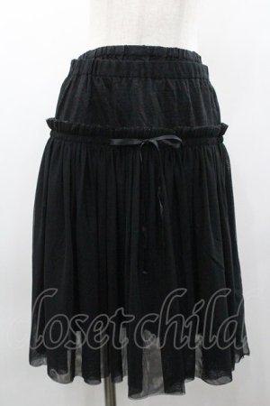 画像: INGEBORG / シフォンスカート  黒 I-26-01-18-087-0-SK-SA-ZI
