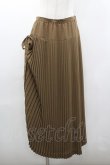画像1: KANEKO ISAO / たくし上げリボン付きプリーツスカート  ベージュ I-26-01-18-088-EL-SK-SA-ZI (1)