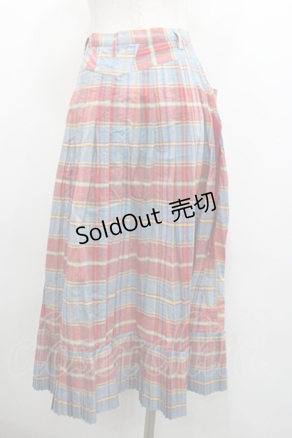 画像2: PINK HOUSE / チェックプリーツスカート  赤Ｘ青チェック I-26-01-18-090-LO-SK-SA-ZI (2)