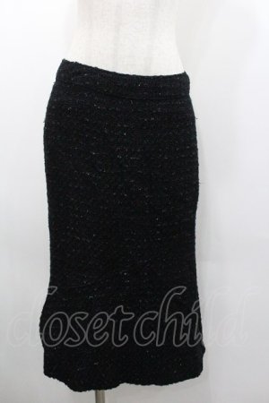 画像: INGEBORG / セットアップスカート  黒ラメワッフル I-26-01-18-091-0-SK-SA-ZI