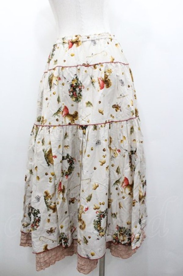 画像2: PINK HOUSE / ウィンターフォレストトリートプリントスカート  ピンク I-26-01-18-095-LO-SK-SA-ZI (2)