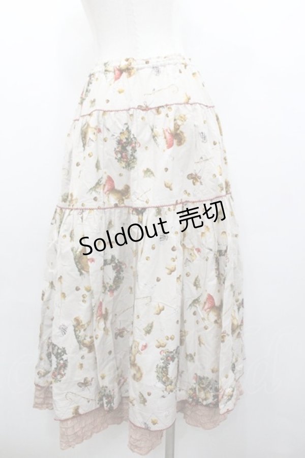 画像2: PINK HOUSE / ウィンターフォレストトリートプリントスカート  ピンク I-26-01-18-095-LO-SK-SA-ZS (2)