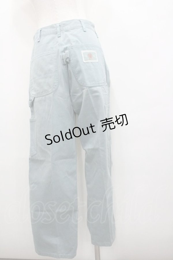 画像2: PINK HOUSE / 縦ロゴプリントパンツ  サックス I-26-01-18-096-LO-JA-SA-ZS (2)