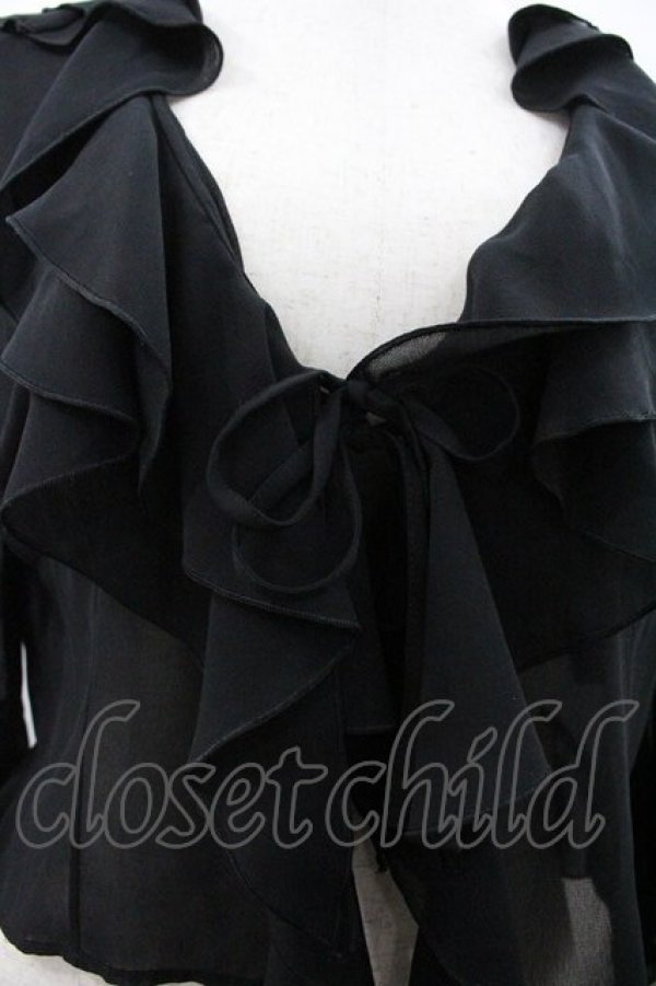 画像3: PINK HOUSE / シアーフリルボレロ  ブラック I-26-01-18-013-LO-TO-SA-ZI (3)