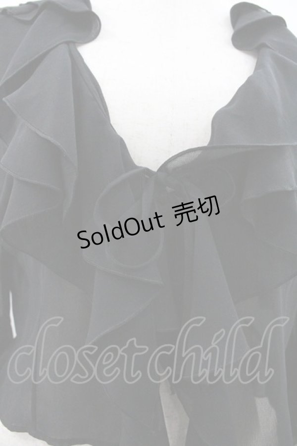 画像3: PINK HOUSE / シアーフリルボレロ  ブラック I-26-01-18-013-LO-TO-SA-ZI (3)