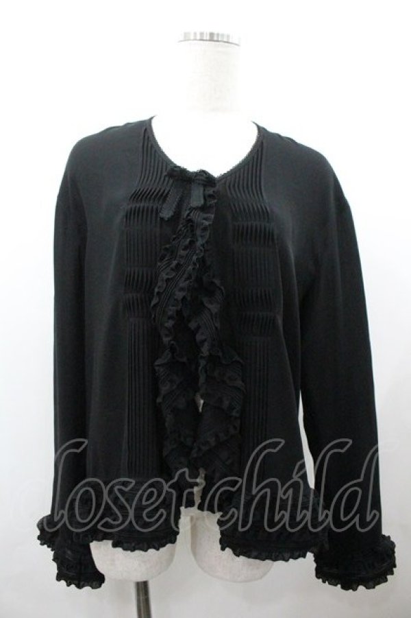 画像1: KANEKO ISAO / ピコフリルオーバーブラウス  ブラック I-26-01-18-014-EL-BL-SA-ZI (1)