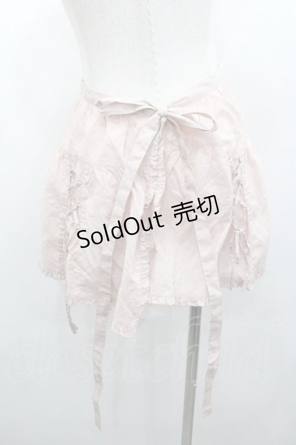 画像2: PINK HOUSE / フラワー刺繍タブリエエプロン  ピンク I-26-01-18-106-LO-ZA-SA-ZI (2)