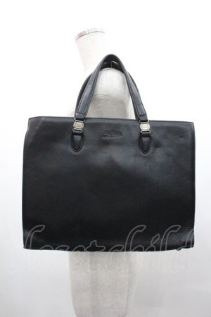 画像: Jean Paul GAULTIER / ロゴ型押しレザーバッグ  黒 I-26-01-18-107-GO-BG-SA-ZI