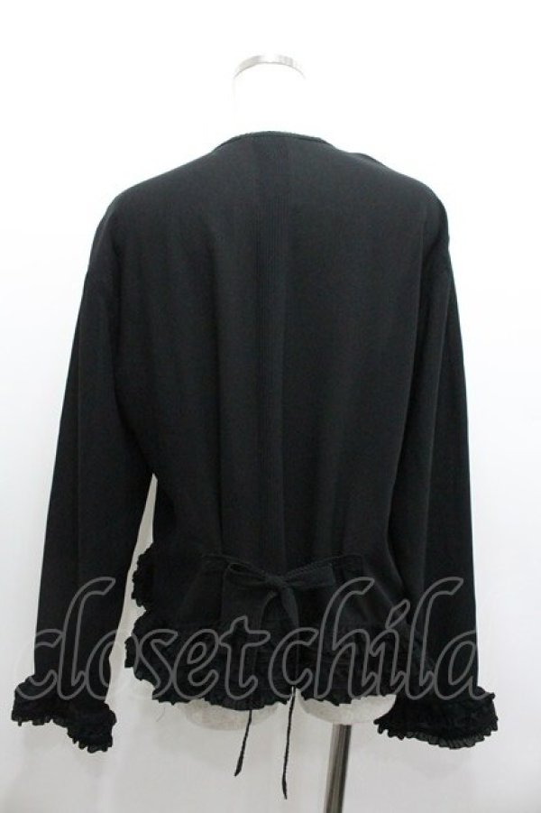 画像2: KANEKO ISAO / ピコフリルオーバーブラウス  ブラック I-26-01-18-014-EL-BL-SA-ZI (2)