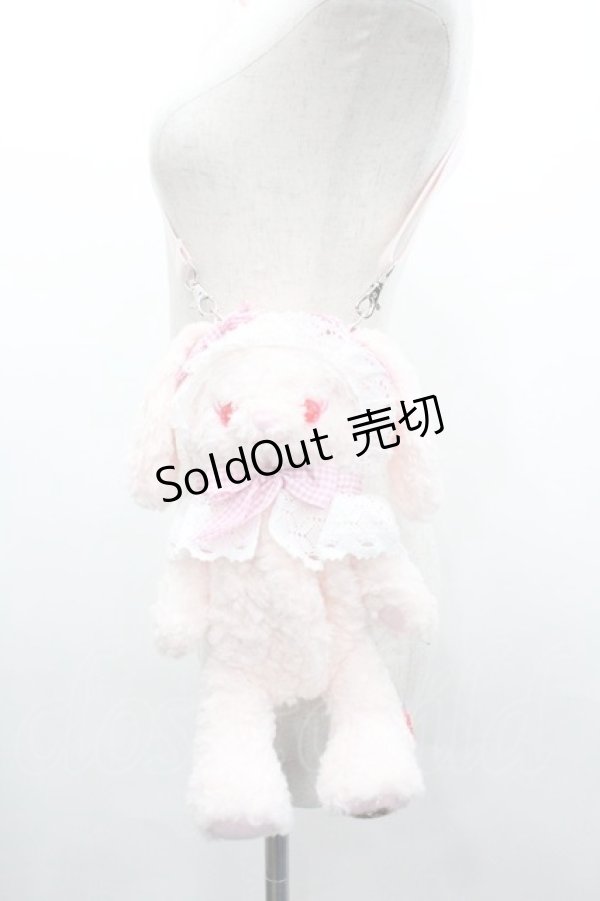 画像1: BABY,THE STARS SHINE BRIGHT / うさくみゃポシェット  ピン×ピンクギンガムリボ I-26-01-18-108-BA-BG-TE-ZI (1)