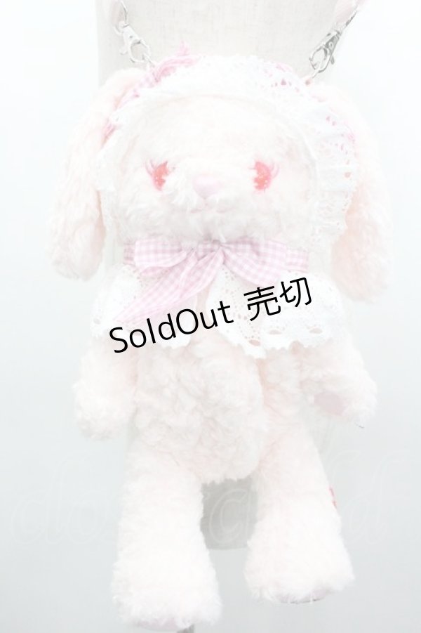 画像2: BABY,THE STARS SHINE BRIGHT / うさくみゃポシェット  ピン×ピンクギンガムリボ I-26-01-18-108-BA-BG-TE-ZI (2)