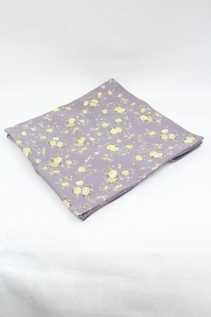 画像: WONDERFUL WORLD / ミニローズ大判スカーフ  ラベンダーＸ白 I-26-01-18-111-LO-ZA-SA-ZI