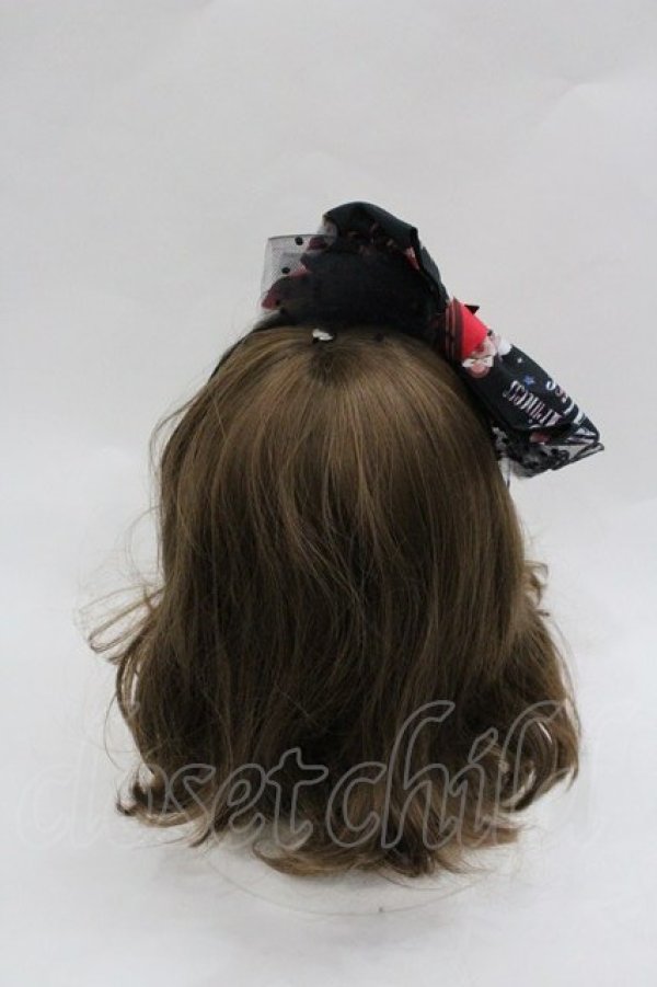 画像2: Royal Princess Alice / Skull Psycho Strawberryカチューシャ  黒ｘ赤 I-26-01-18-113-LO-AC-SA-ZI (2)