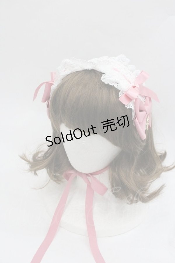 画像1: BABY,THE STARS SHINE BRIGHT / プリンセスドロップヘッドドレス  ピンクＸ白 I-26-01-18-114-BA-AC-SA-ZI (1)